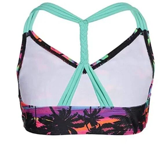 DUSISHIDAN Girls Hawaiian Printed Two Piece Bikini - Picture 4 of 5